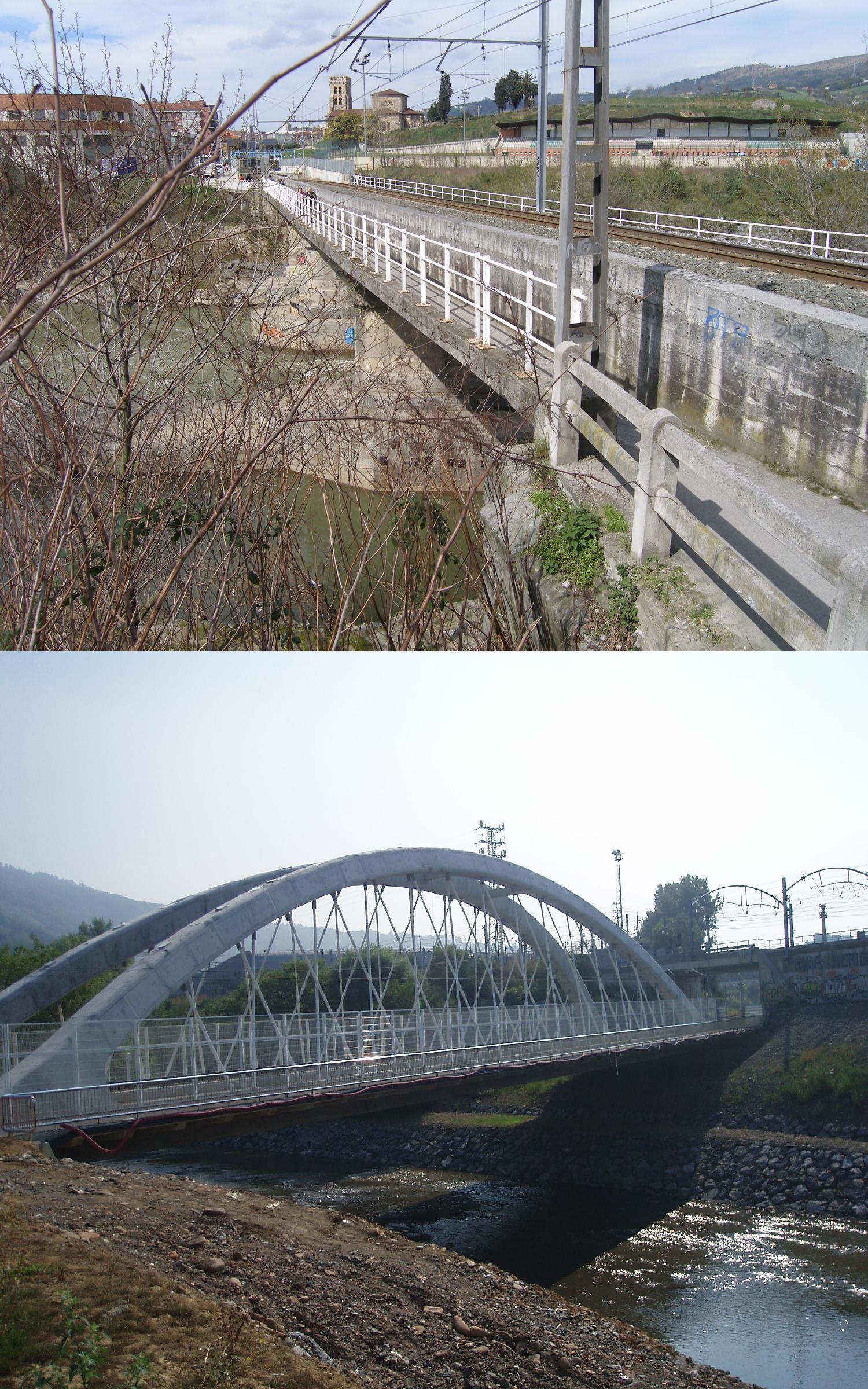Antiguo y nuevo puente de Arizbarrena