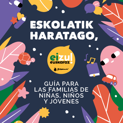Eskolatik haratago banner (castellano)