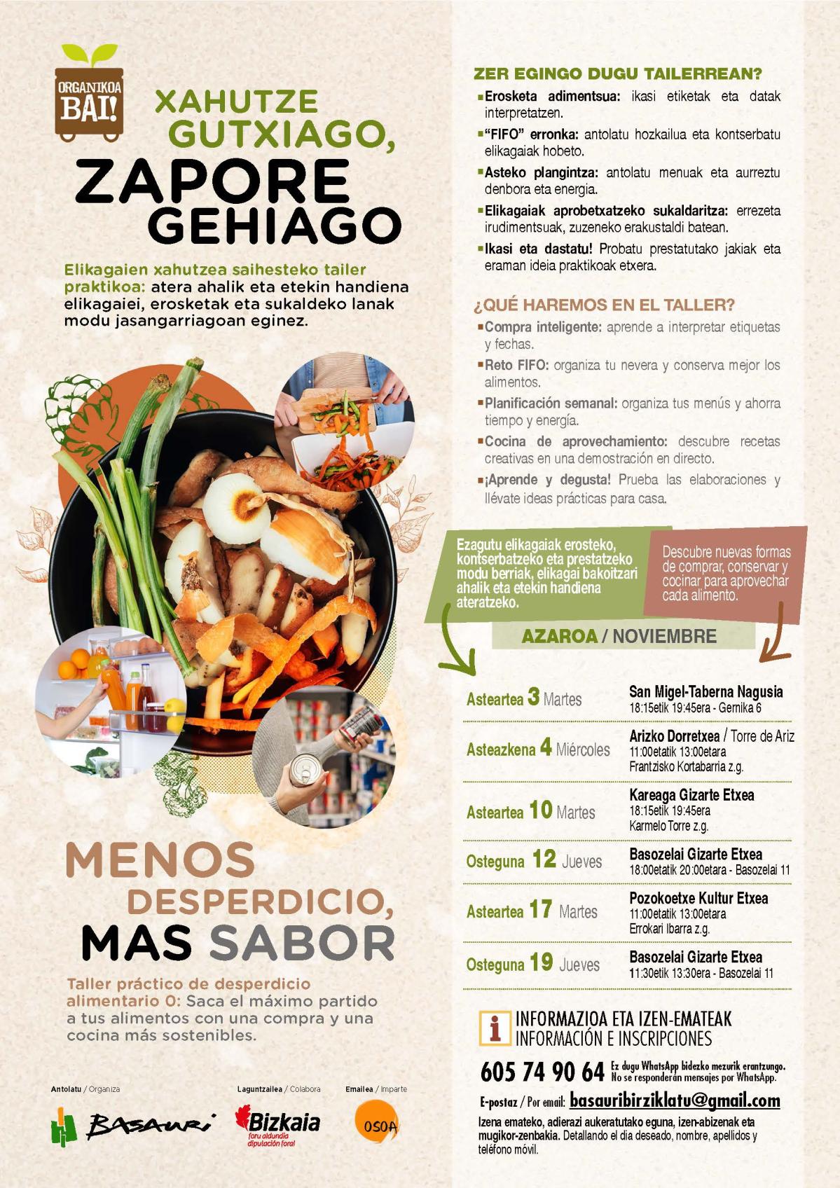 Menos desperdicio 2026